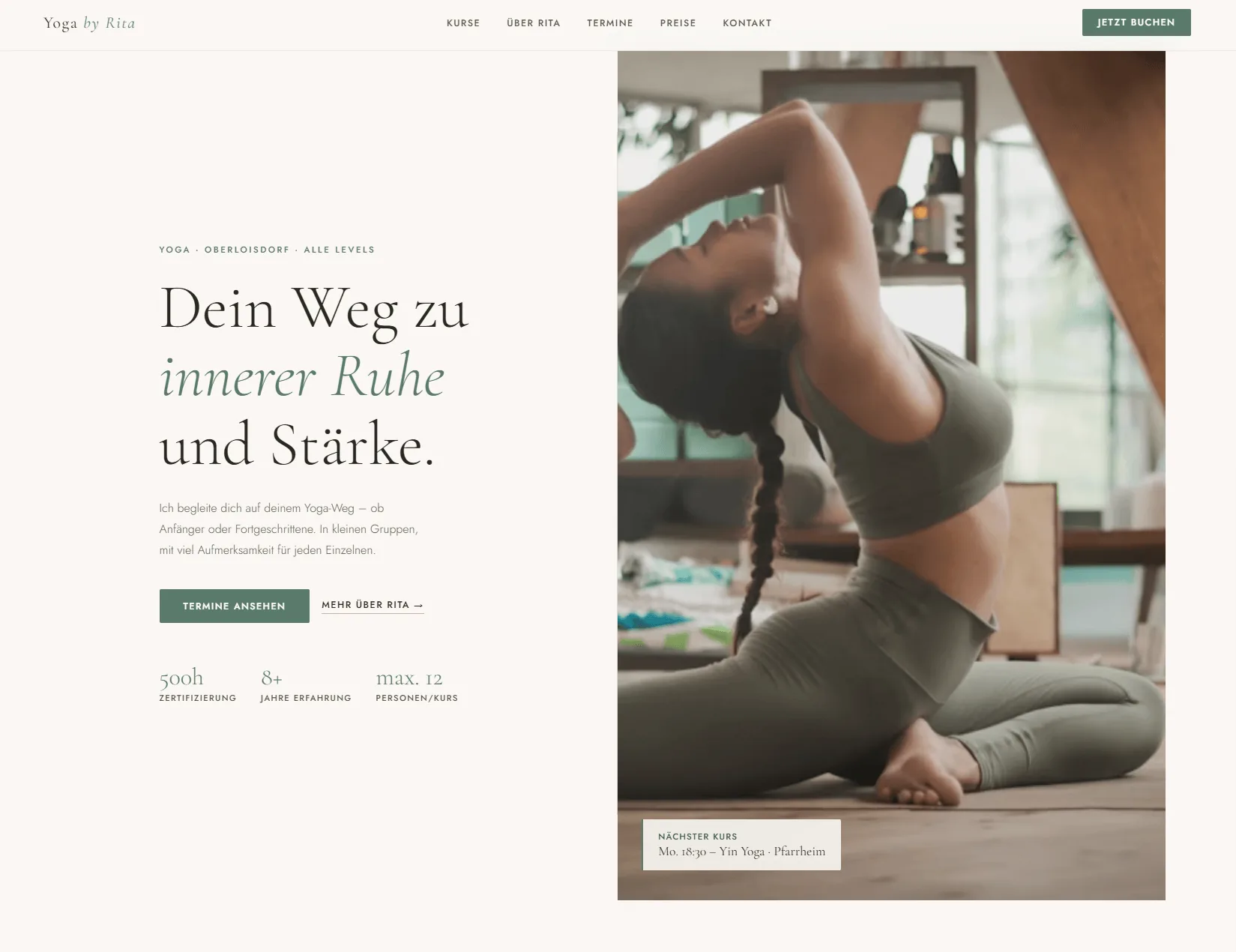 Yoga by Rita Website