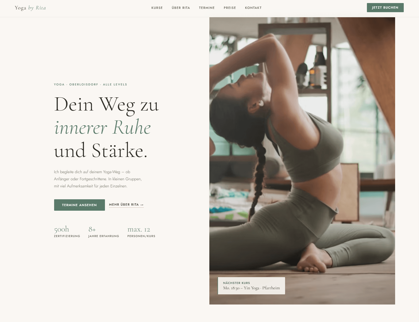 Yoga by Rita Website
